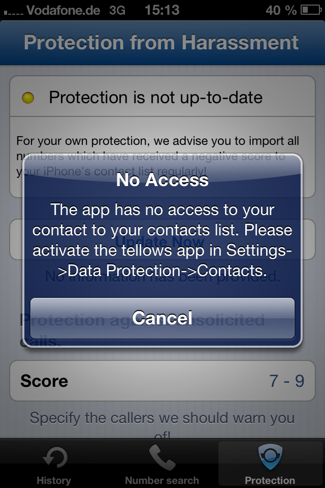App Access Error