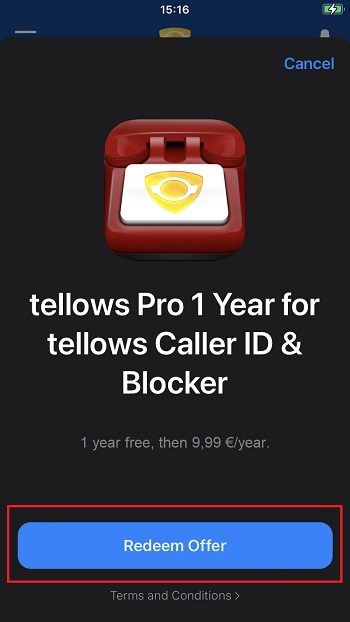 tellows iOS App